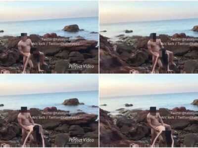 หลุดทางบ้าน เล่นท่าเอ้าท์ดอร์เย็ดกันริมทะเล ยืนโก่งสูงๆให้หนุ่มควยใหญ่เย็ดไม่หยุด โดนล่อท่าหมาเอาจนน้ำแตก